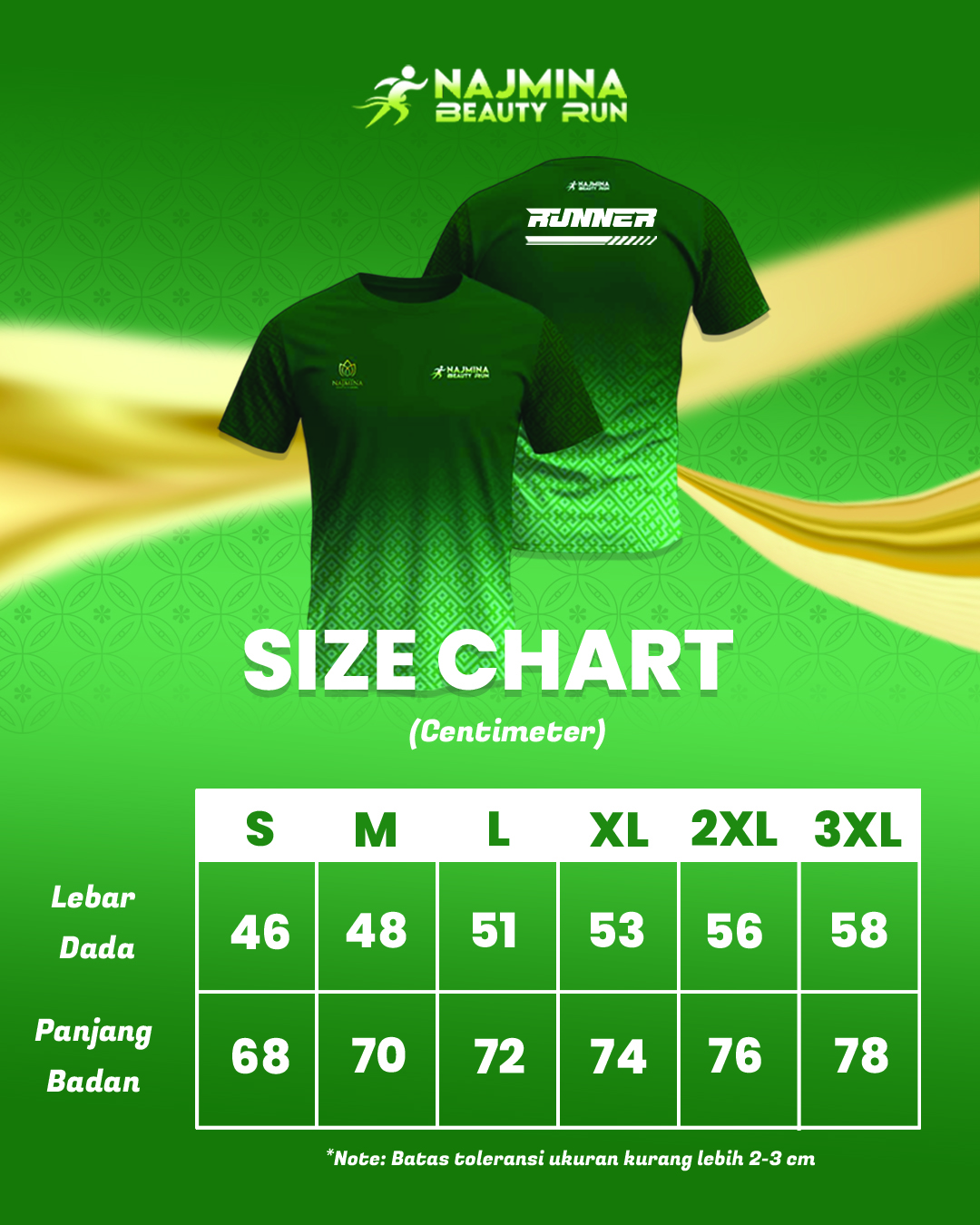 Panduan ukuran jersey